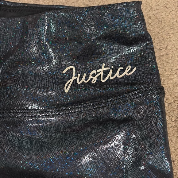 Girls Justice Black Sparkle Shorts - Picture 2 of 6